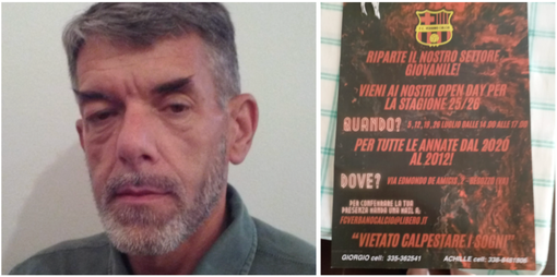 VIETATO CALPESTARE I SOGNI - Il neo presidente del Verbano Giorgio Gervasini e la locandina con cui vengono lanciati gli open day di luglio e la rinascita del settore giovanile VIETATO CALPESTARE I SOGNI - Il neo presidente del Verbano Giorgio Gervasini e la locandina con cui vengono lanciati gli open day di luglio e la rinascita del settore giovanile