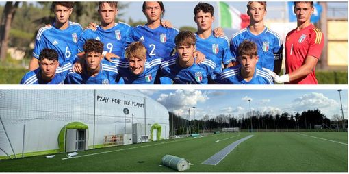 Gli azzurrini Under 16 ospiti domani dell'Atleti Azzurri d'Italia di Gallarate e, sotto, i nuovi campi quasi pronti al Chinetti