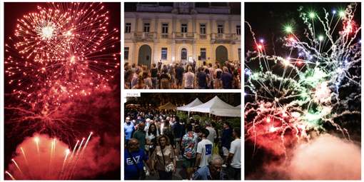 FOTO E VIDEO. Il cielo sopra Sesto Calende è pura magia. In migliaia per i fuochi d'artificio sul Ticino