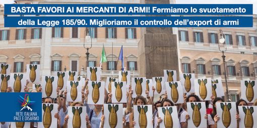 Il Tavolo per la Pace dell'Alto Verbano scrive ai parlamentari lombardi: «Non votate la legge di modifica sull'export delle armi» Il Tavolo per la Pace dell'Alto Verbano scrive ai parlamentari lombardi: «Non votate la legge di modifica sull'export delle armi»