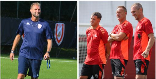 Dida: Ciceri e Spilli (con staff) studiano i primi passi di Varese e Varesina - Foto Ezio Macchi e Roberta Corradin Varesina Calcio