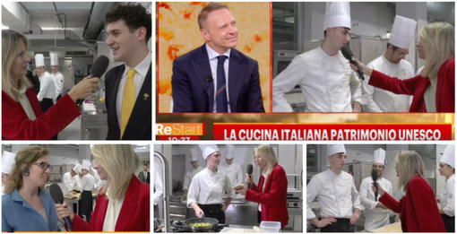 La diretta di "Re Start" su Rai 3 con le cucine dell'istituto De Filippi: il ministro Lollobrigida ha applaudito studentesse e studenti varesini e la preside Laura Broggi