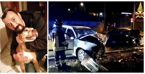 Nicola Della Valle, 47 anni. A destra: la scena dell'incidente Nicola Della Valle, 47 anni. A destra: la scena dell'incidente