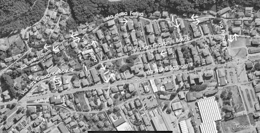 La nuova viabilità nella zona di via Jamoretti a Induno Olona