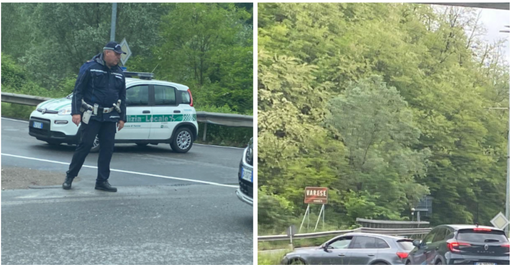 La chiusura di questa mattina del tratto di strada che dalla rotonda dell'Iper conduce alla Folla di Malnate La chiusura di questa mattina del tratto di strada che dalla rotonda dell'Iper conduce alla Folla di Malnate