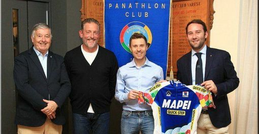 Da sinistra Sergio Gianoli, Stefano Zanini, Damiano Cunego e Luca Broggini