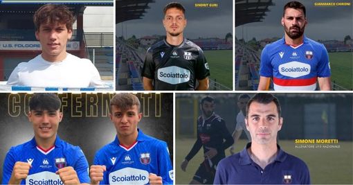 Dall'alto in senso orario: il prossimo colpo Samuele Rosa, gli ultimi acquisti in attacco e in porta Guri e Chironi, Moretti allenatore della Juniores e i giovani talenti Isufi e Buzzetti confermati in prima squadra Dall'alto in senso orario: il prossimo colpo Samuele Rosa, gli ultimi acquisti in attacco e in porta Guri e Chironi, Moretti allenatore della Juniores e i giovani talenti Isufi e Buzzetti confermati in prima squadra
