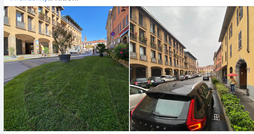 Le due foto postate dall'architetto Daniele Geltrudi