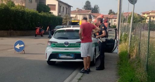 La polizia locale sul luogo dell'incidente La polizia locale sul luogo dell'incidente