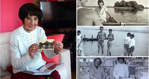 Lucia Malnati, 84 anni, nella sua casa e alcune cartoline della sua vita nella Biandronno di un tempo in cui è cresciuta