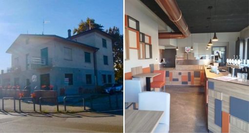 "Tramonti" sta per rinascere a Buguggiate in via XXV Aprile, nei pressi della rotonda sulla provinciale dove ha trovato casa "Lo Scoglio" e poi un ristorante cinese: gli ultimi preparativi (a destra uno degli interni) sono ormai stati completati