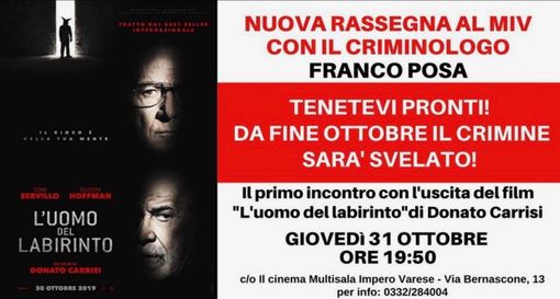 La mente criminale e i suoi misteri. Al Miv film e dibattito con il criminologo Posa