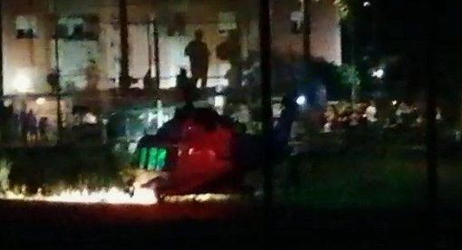 L'elisoccorso sul posto (foto da ilSaronno.it)