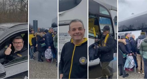 Popolo giallonero in partenza da Castronno