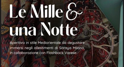 Moda, cultura e cocktail: domani a Varese un aperitivo da "Mille e una notte"