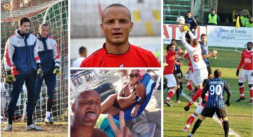 Massimo Zappino, 43 anni, nato a Pesqueira, Pernambuco, Brasile. È stato portiere del Varese nella stagione 2010/2011 culminata nella semifinale per la serie A contro il Padova (foto Ezio Macchi)