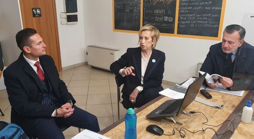 Moratti tra Premazzi (a sinistra) e Ferrazzi Moratti tra Premazzi (a sinistra) e Ferrazzi