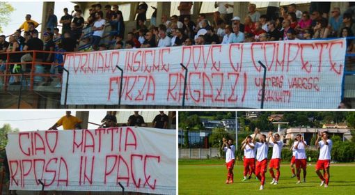 Applausi e striscioni ieri a Gavirate, uno per Mattia Vitali, il motociclista di 34 anni scomparso settimana scorsa dopo un tragico incidente (foto Ezio Macchi) Applausi e striscioni ieri a Gavirate, uno per Mattia Vitali, il motociclista di 34 anni scomparso settimana scorsa dopo un tragico incidente (foto Ezio Macchi)