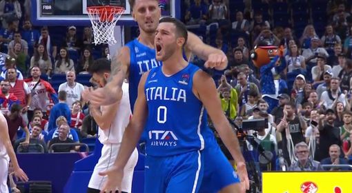 Marco Spissu, protagonista dell'impresa contro la Serbia