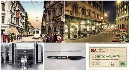 La storica sede del Credito Varesino di via Veneto tra foto storiche e cimeli La storica sede del Credito Varesino di via Veneto tra foto storiche e cimeli