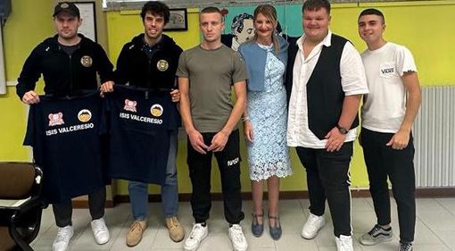 Edoardo Raimondi e Tommaso Cordiano questa mattina all'Isi Valceresio Edoardo Raimondi e Tommaso Cordiano questa mattina all'Isi Valceresio