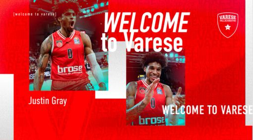 È Justin Gray il primo acquisto della Pallacanestro Varese 2023/2024