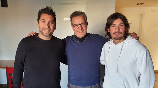 Da sinistra, Nando Timoteo, Alessandro Albani e Pierdavide Carone Da sinistra, Nando Timoteo, Alessandro Albani e Pierdavide Carone