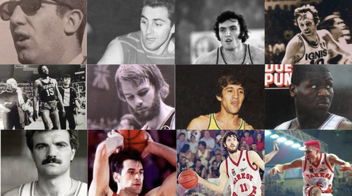 Un collage di alcuni volti simbolo della storia della Pallacanestro Varese. Da in alto a sinistra Giancarlo Gualco, Tonino Zorzi, Dino Meneghin, Aldo Ossola, Charlie Yelverton, Bob Morse, Manuel Raga, Corny Thompson, Romeo Sacchetti, Cecco Vescovi, Andrea Meneghin, Gianmarco Pozzecco