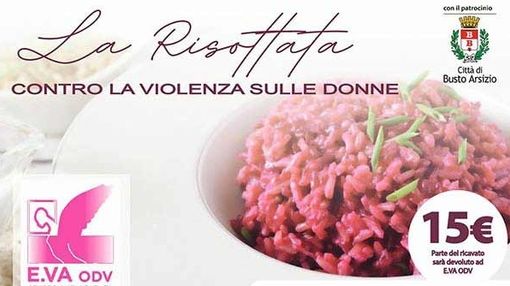 Una risottata che fa del bene: serata benefica per il centro antiviolenza E.VA Odv di Busto Una risottata che fa del bene: serata benefica per il centro antiviolenza E.VA Odv di Busto