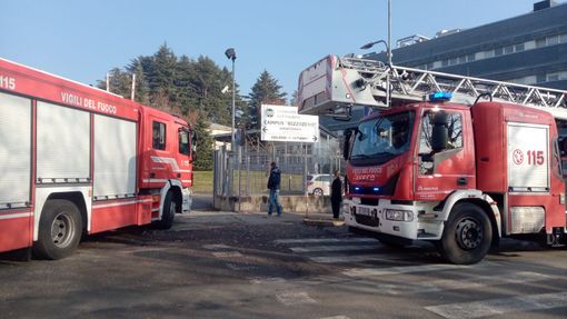 I vigili del fuoco sul posto