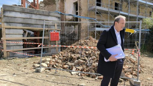 Il sindaco durante il sopralluogo nei giorni scorsi