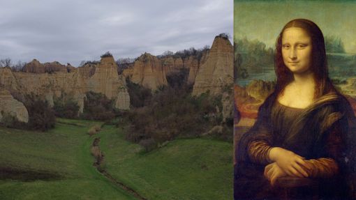 Sullo sfondo della Monna Lisa c'è il Ponte Romito di Laterina