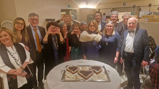 Festeggiamenti per la Giobia tenuti ieri sera al ristorante Vecchia Riva