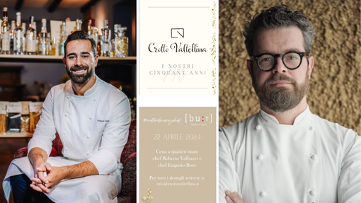 Dall'incontro tra gli chef Roberto Valbuzzi ed Eugenio Boer nasce una cena speciale per iniziare i festeggiamenti dei 50 anni del Crotto Valtellina (servizio a cura di Giulia Nicora) Dall'incontro tra gli chef Roberto Valbuzzi ed Eugenio Boer nasce una cena speciale per iniziare i festeggiamenti dei 50 anni del Crotto Valtellina (servizio a cura di Giulia Nicora)
