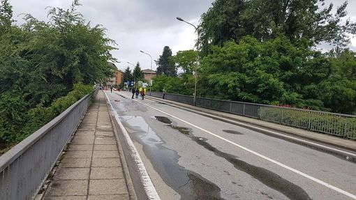 Un punto della statale 394 tra Luino e Germignaga