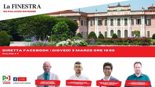 Varese: il Pd presenta la quarta “Finestra su Palazzo Estense”