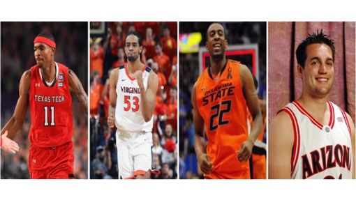 Da sinistra: Tariq Owens, Tomas Woldetensae, Markel Brown e Matt Brase, tutti al tempo del college