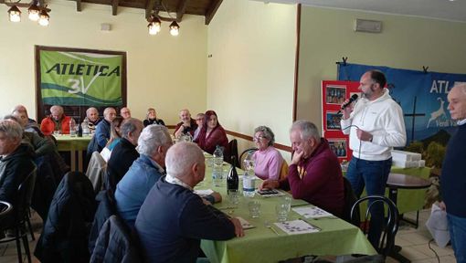 Un momento della festa sociale dell'Atletica 3V di domenica