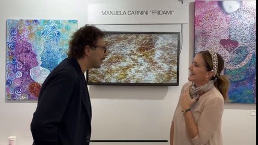 Manuela Carnini con il critico Sandro Serradifalco