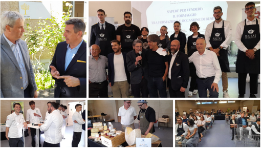 Dall'alto in senso orario il sindaco Galimberti con il direttore del De Filippi Sinigaglia, i vincitori della seconda giornata delle selezioni del Nord di Emergente 2027 e alcuni momenti dell'evento conclusivo