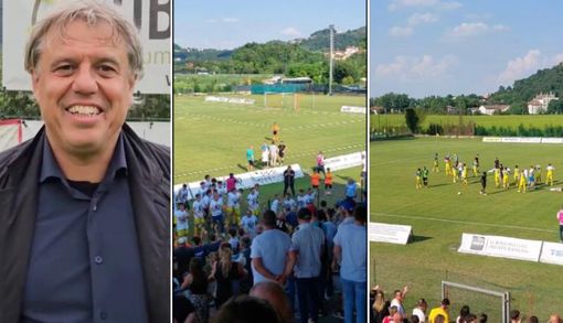 Alessandro Lorenzi, 54 anni, ha guidato il Magenta in D e nella storia. A destra i festeggiamenti con l'allenatore in trionfo davanti alla rete dove squadra e tifosi sono una cosa sola Alessandro Lorenzi, 54 anni, ha guidato il Magenta in D e nella storia. A destra i festeggiamenti con l'allenatore in trionfo davanti alla rete dove squadra e tifosi sono una cosa sola