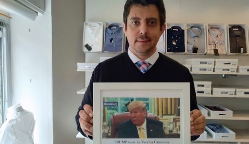 LA STORIA. Matteo Petullo e quella pazza idea di creare la camicia per Trump: «Che soddisfazione. Ma più tutele per il Made in Italy»