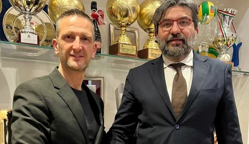 Nella foto, da sinistra: Paolo Mazzucchelli, Presidente Alfa; Giuseppe Pirola, Presidente Uyba