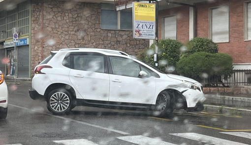L'auto poco dopo l'incidente L'auto poco dopo l'incidente