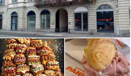 Il luogo dove aprirà Evoluzione Panino e alcuni esempi delle sue specialità