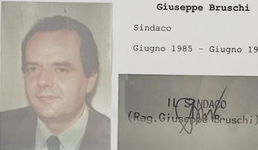 Giuseppe Bruschi in un'immagine pubblicata sulla pagina Facebook del sindaco Giuseppe Gabri