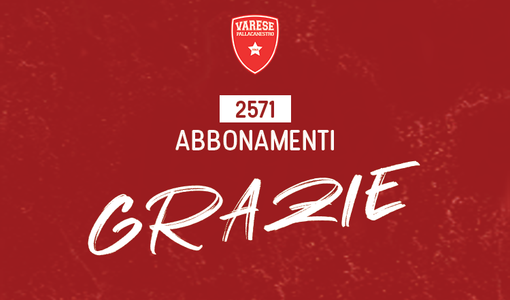Il grazie della Pallacanestro Varese ai 2.571 abbonati