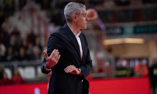 Coach Kastritis, alla sua prima panchina alla Itelyum Arena (foto Fabio Averna)