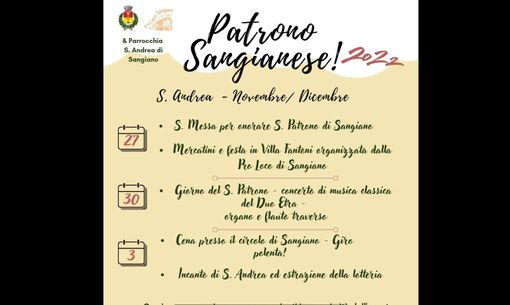 A Sangiano è in arrivo la festa patronale di Sant'Andrea