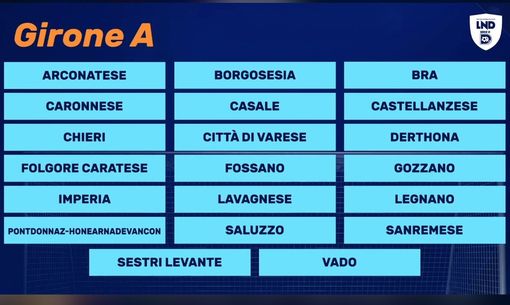 FLASH. Ecco le avversarie del Varese: girone a 20 con liguri e piemontesi